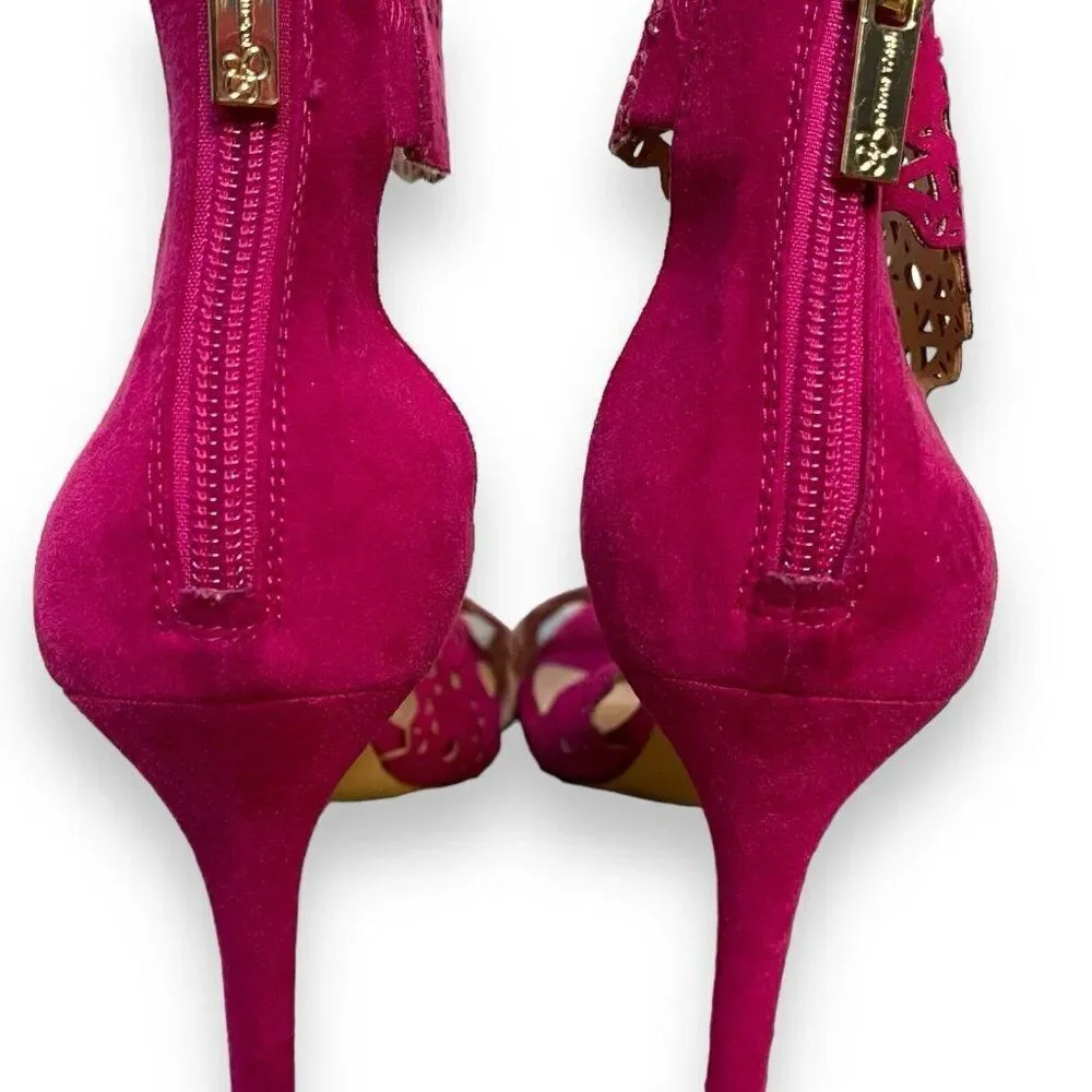 Jessica Simpson Jastia High Heels Women 5.5 Pink Cut Out Open Toe READ DESCRIPTI